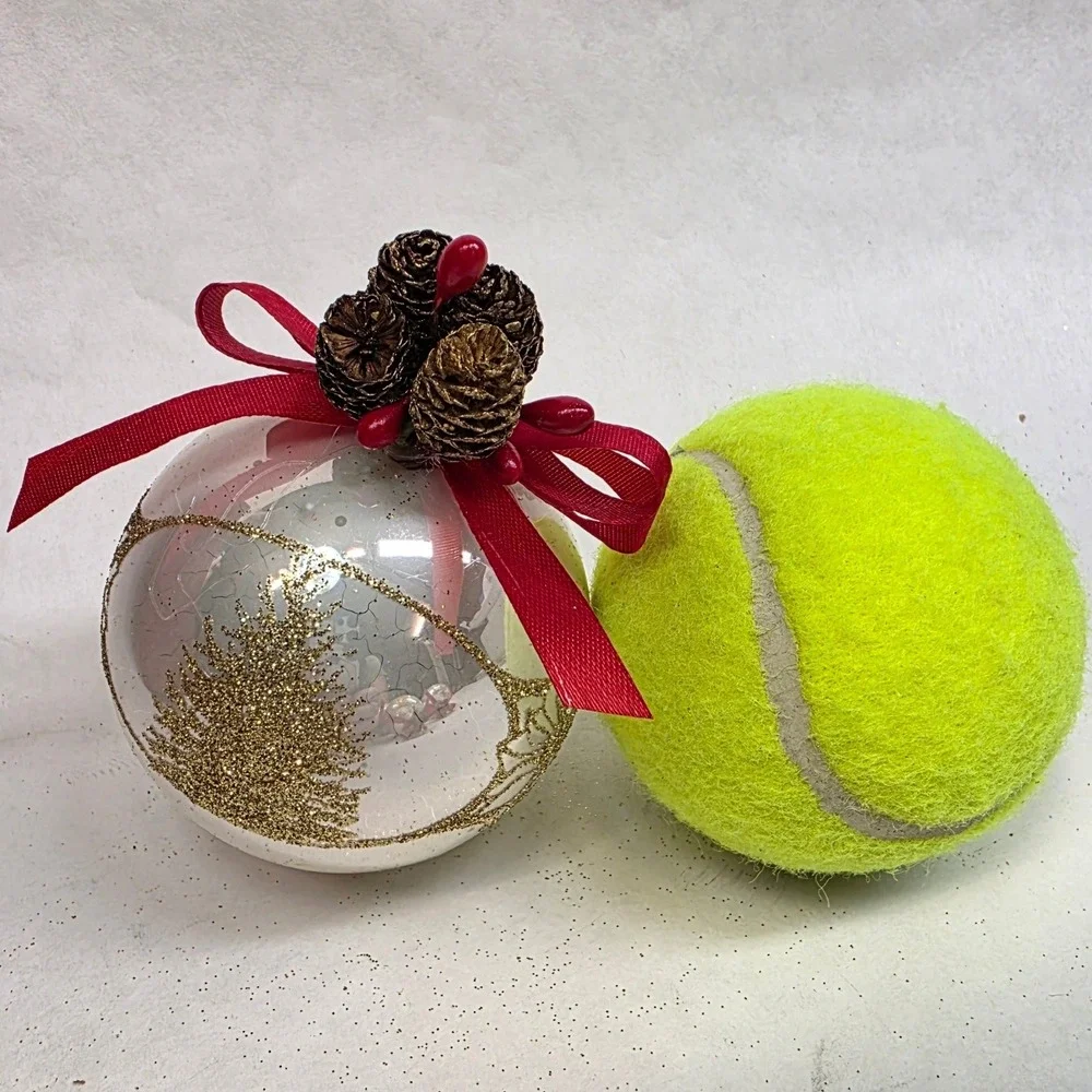 Vtg Rauch Christmas Ornaments Lot of 8 White Gold Glitter Pinecone Victoria, GUC